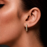 Diamond Inside-Out Huggie Earrings in 18ct Yellow Gold