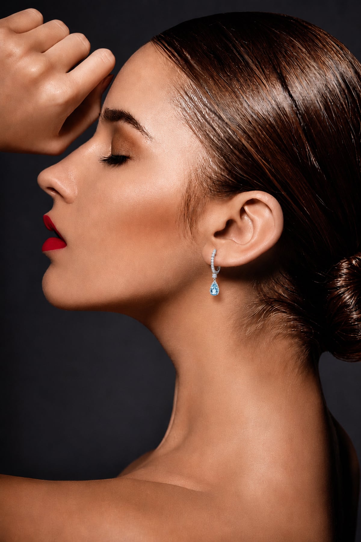 Aquamarine & Diamond Drop Earrings in 18ct White Gold