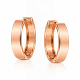 Polished Hoop Earrings in Rose Gold