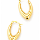 Thick Tapered Hoop Earrings in 9ct Yellow Gold