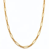 50cm Flat Fancy Paperclip Cable Chain in 9ct Yellow Gold