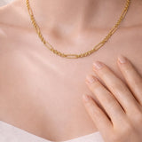 50cm Flat Fancy Paperclip Cable Chain in 9ct Yellow Gold
