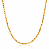 Italian Yellow Gold Round Snail Link Necklace