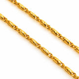 Italian Yellow Gold Round Snail Link Necklace