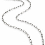 Platinum Paperclip Link Chain Necklace