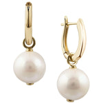 Freshwater Pearl Drop Earrings in 9ct Yellow Gold from LeGassick.