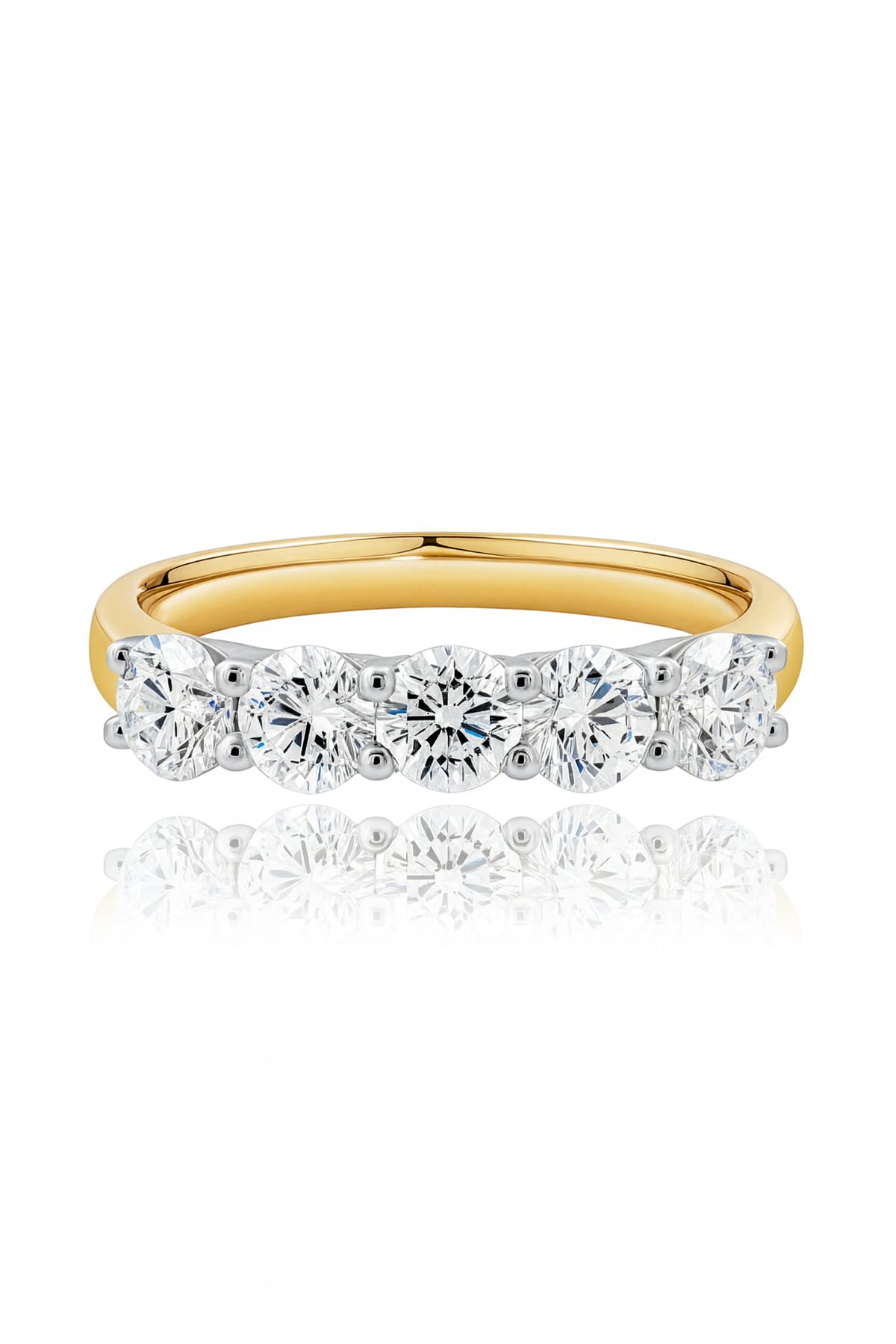 Felicity… 18ct Two-Tone 1.50 Carat Lab-Grown Diamond Set Ring from The Madison Collection.