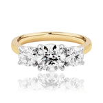 Alicia... 3.5 Carat Lab-Grown Diamond Set Trilogy Ring In 18ct Two-Tone from The Madison Collection.
