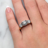 Alicia... 3.5 Carat Lab-Grown Diamond Set Trilogy Ring In 18ct Two-Tone from The Madison Collection.