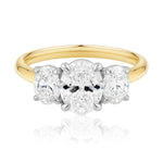 Rihanna.... 3.5 Carat Oval Lab Grown Diamond Trilogy Ring from The Madison Collection.