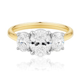 Rihanna.... 3.5 Carat Oval Lab Grown Diamond Trilogy Ring from The Madison Collection.