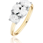Rihanna.... 3.5 Carat Oval Lab Grown Diamond Trilogy Ring from The Madison Collection.