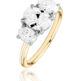 Rihanna.... 3.5 Carat Oval Lab Grown Diamond Trilogy Ring from The Madison Collection.