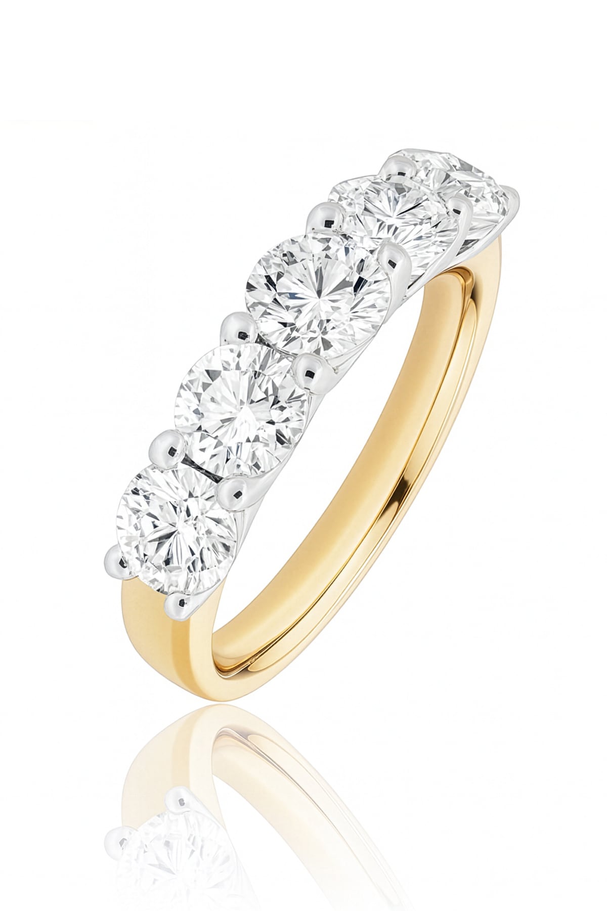 Sienna… 2.50 Carat Lab-Grown Diamond Set Ring In Two-Tone 18ct Gold from The Madison Collection.