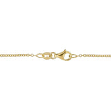 Gold chain with clasp on a white background