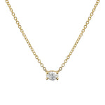 Lucy… 0.25ct Oval Lab Diamond Pendant With 9ct Gold Chain from The Madison Collection.