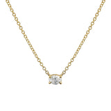 Lucy… 0.25ct Oval Lab Diamond Pendant With 9ct Gold Chain from The Madison Collection.