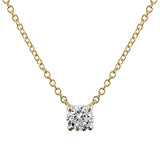 Gigi… 0.50ct Round Lab Diamond Pendant With 9ct Yellow Gold Chain from The Madison Collection.