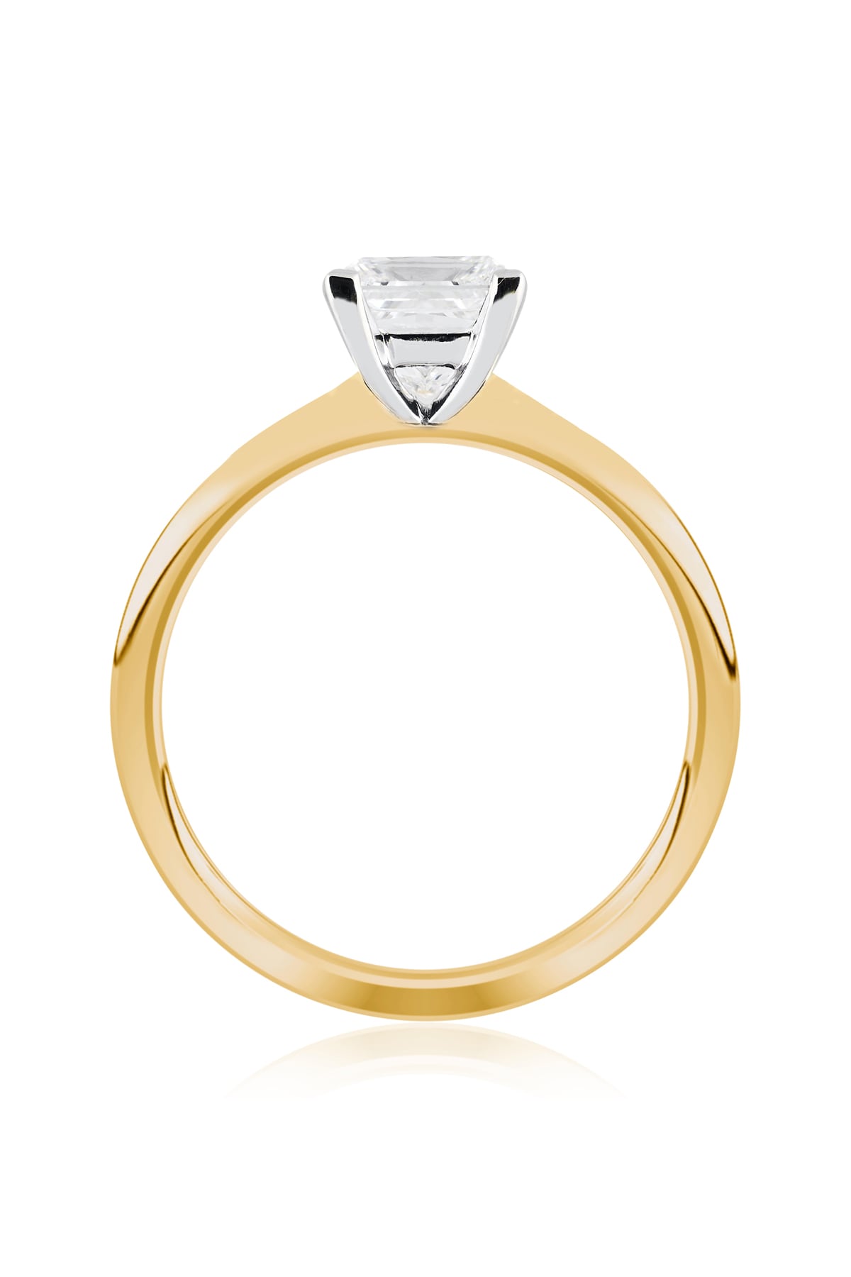 1.00 Carat Pear Cut Solitaire Diamond Set Ring in 18k Yellow and White Gold from LeGassick Jewellery Gold Coast, Australia.