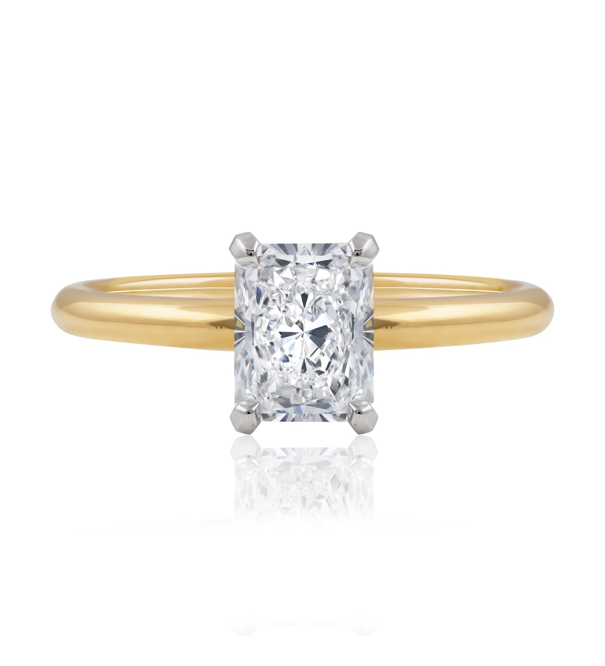 1 Carat Radiant Cut Diamond Solitaire Engagement Ring in 18k Gold from LeGassick Jewellery Gold Coast, Australia.