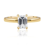 1.20 Carat Emerald Cut Diamond Set Solitaire Ring in 18k Yellow Gold from LeGassick Jewellery Gold Coast, Australia.