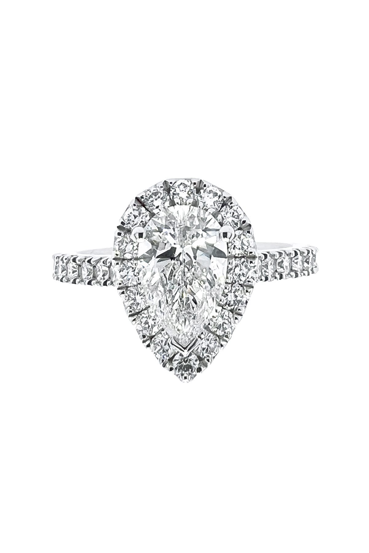 1.20ct Pear-Shaped Engagement Ring set in 18ct White Gold available at LeGassick Diamonds and Jewellery Gold Coast, Australia.
