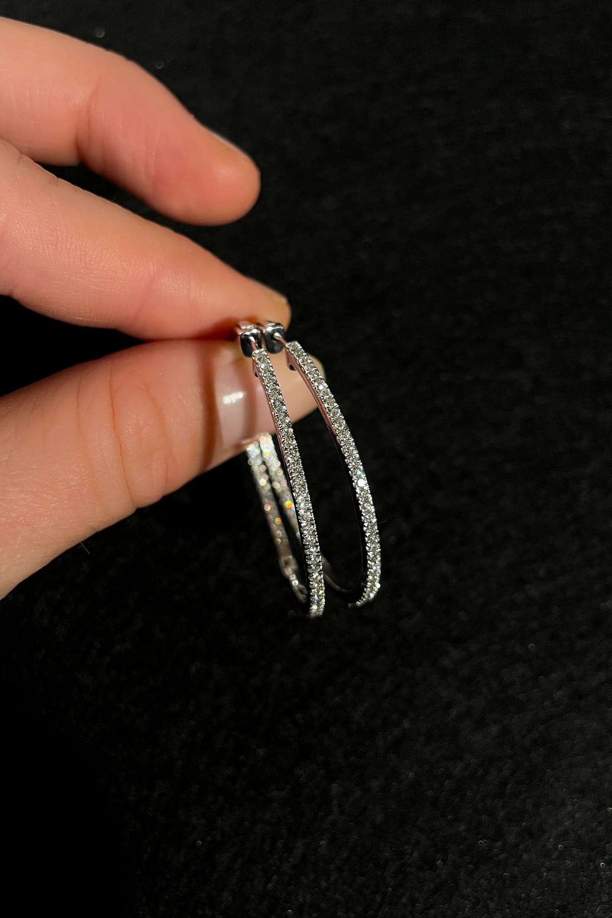 1 Carat Diamond Hoop Earrings in Gold – FINEROCK