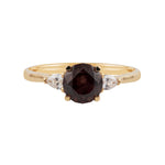 1.30ct Round Colour Changing Garnet and Diamond Ring set in 18ct Yellow Gold available at LeGassick Diamonds and Jewellery Gold Coast, Australia.