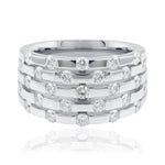 1.35 Carat Wide Diamond Dress Ring In White Gold from LeGassick Jewellery.