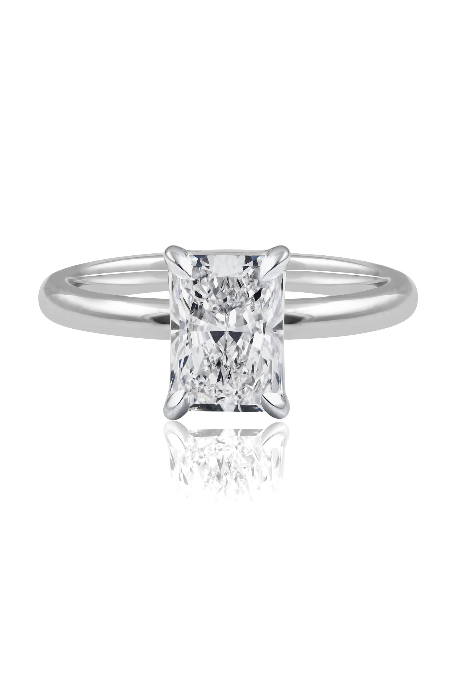 The Vera Ring… 1.50 Carat Radiant Cut Lab Created Diamond Solitaire Ring. Part of The Madison Collection and exclusive to LeGassick Jewellery.