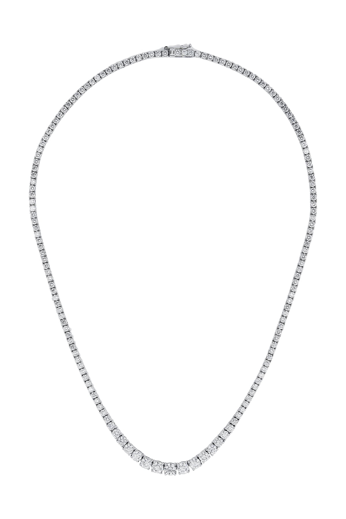 10.25 Carat Graduated Diamond Collier In White Gold from LeGassick Jewellery.