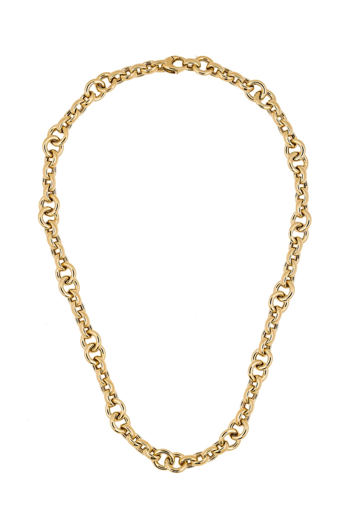 Italian Fancy Figaro Style Gold Necklace – LeGassick Fine Jewellery