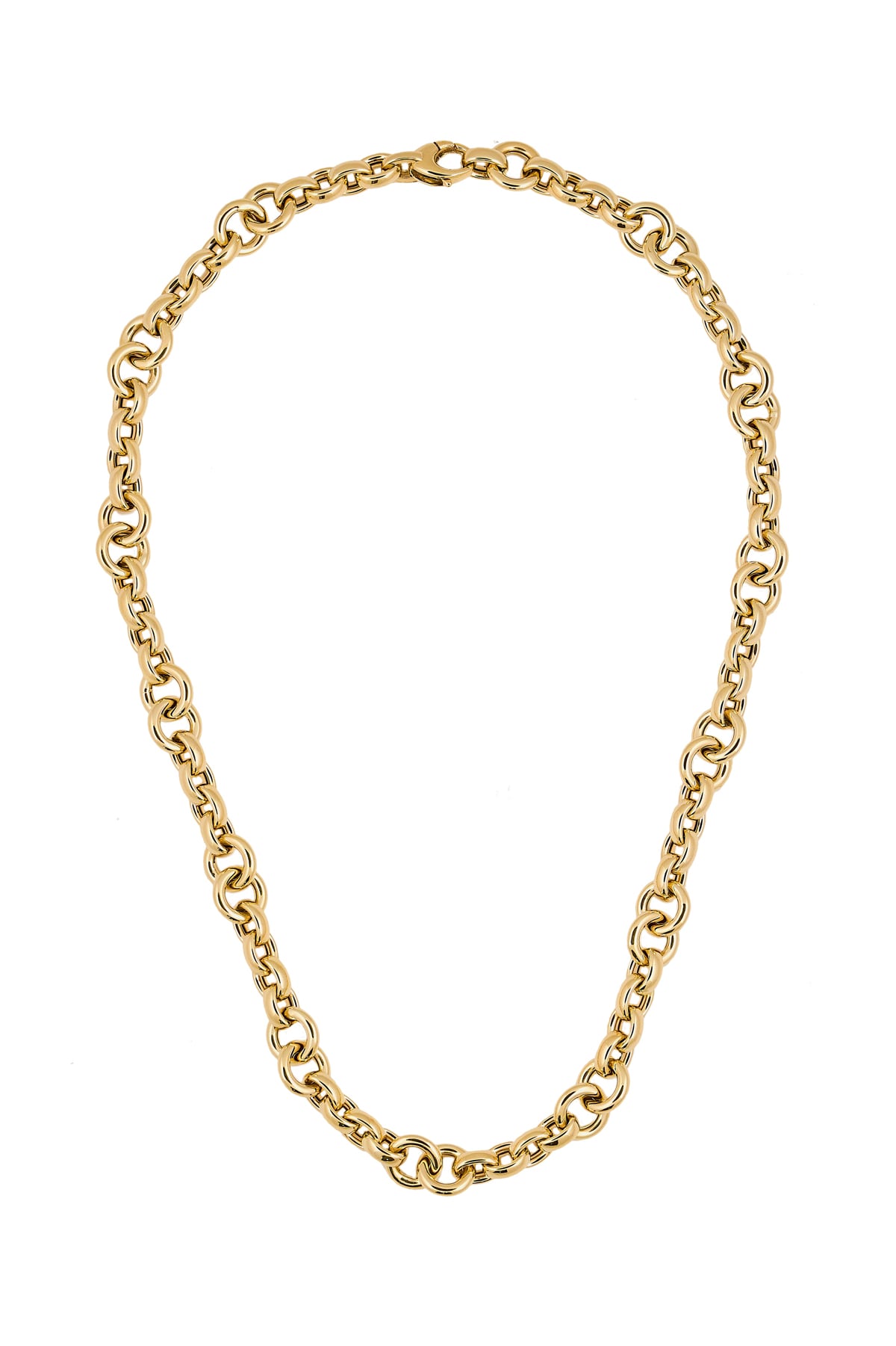 Italian Round Fancy Figaro Style Link Necklace from LeGassick Fine Jewellery, Gold Coast, Australia.