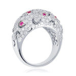 18 Carat Gold 2.95ct Diamond & Ruby Cocktail Ring from LeGassick Jewellery Gold Coast, Australia.