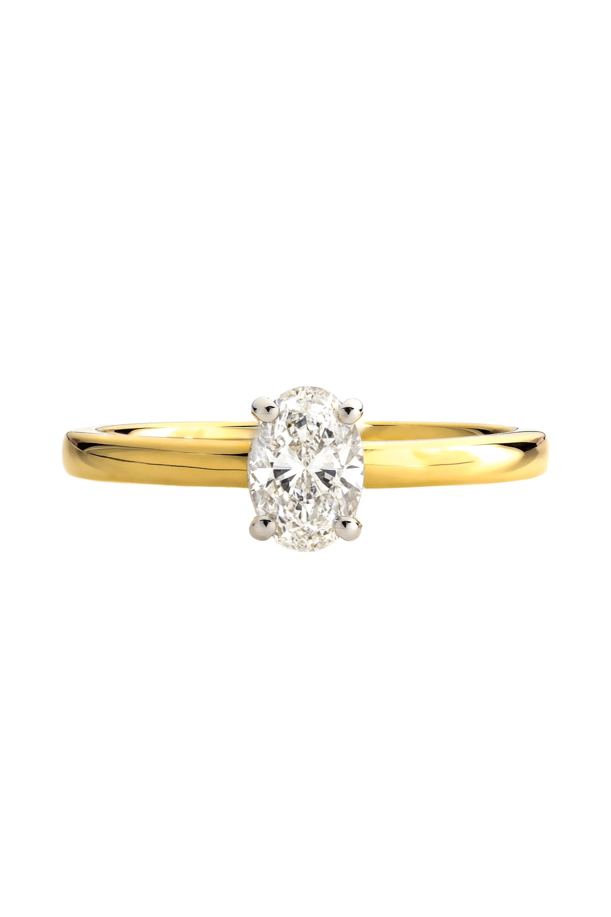 18 Carat Gold 0.71ct Oval Diamond Engagement Ring in yellow gold available at LeGassick Diamonds and Jewellery Gold Coast, Australia.