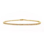 18 Carat Yellow Gold Diamond Set Tennis Bracelet available at LeGassick Diamonds and Jewellery Gold Coast, Australia.