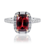 Malaya Garnet & Diamond Set Ring In 18K White & Rose Gold from LeGassick Fine Jewellery.