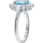 Aquamarine & Diamond Set Ring In 18ct White Gold from LeGassick Fine Jewellery.