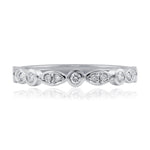 18 Carat White Gold Scalloped Diamond Band from LeGassick Jewellery, Gold Coast, Australia.