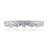 18 Carat White Gold Scalloped Diamond Band from LeGassick Jewellery, Gold Coast, Australia.