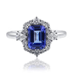 Tanzanite & Diamond Set Ring In 18 Carat White Gold from LeGassick Fine Jewellery.