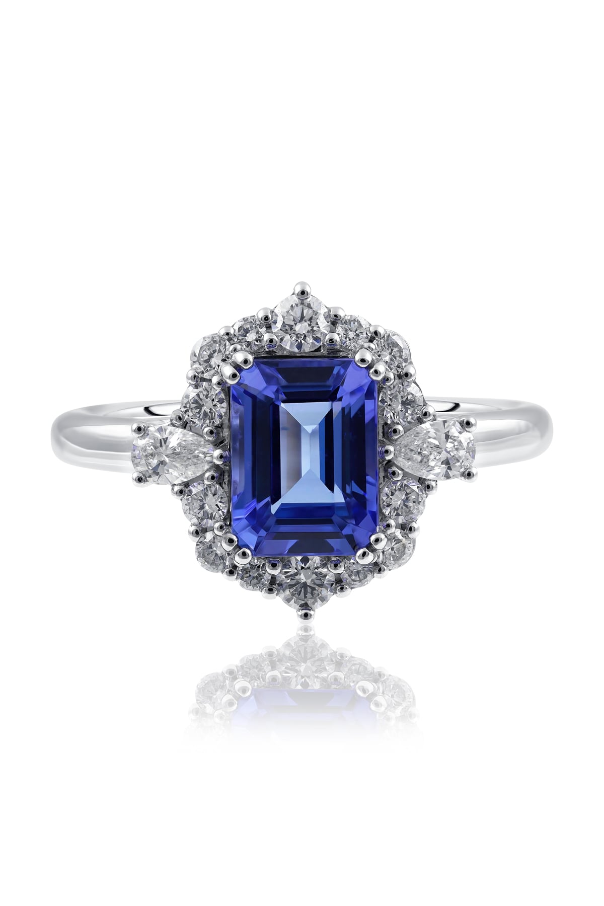 Tanzanite & Diamond Set Ring In 18 Carat White Gold from LeGassick Fine Jewellery.