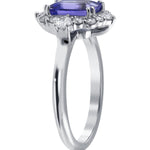 Tanzanite & Diamond Set Ring In 18 Carat White Gold from LeGassick Fine Jewellery.