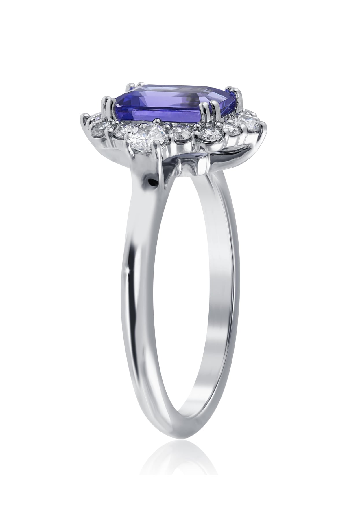 Tanzanite & Diamond Set Ring In 18 Carat White Gold from LeGassick Fine Jewellery.