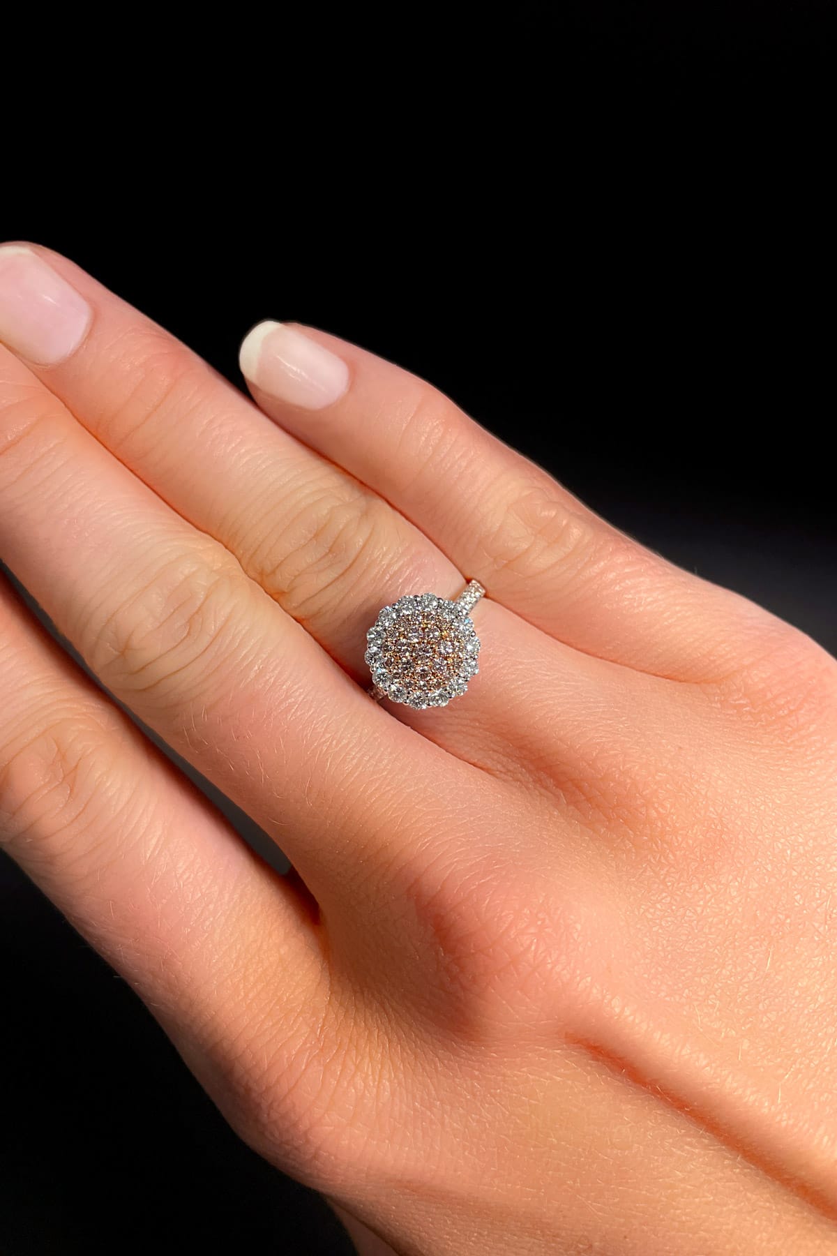 18 Carat White & Rose Gold Argyle Pink Diamond Ring available at LeGassick Diamonds and Jewellery Gold Coast, Australia.