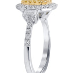 White and Yellow Gold Radiant Yellow Diamond Ring from LeGassick Jewellery, Gold Coast, Australia.