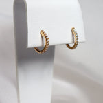 18ct Yellow Gold 0.14ct Diamond Set Small Huggie Earrings from LeGassick Jewellery, Gold Coast, Australia.