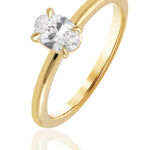 Yellow Gold 0.50ct Oval Cut FSI1 Claw Set Diamond Ring from LeGassick Jewellery, Gold Coast, Australia.