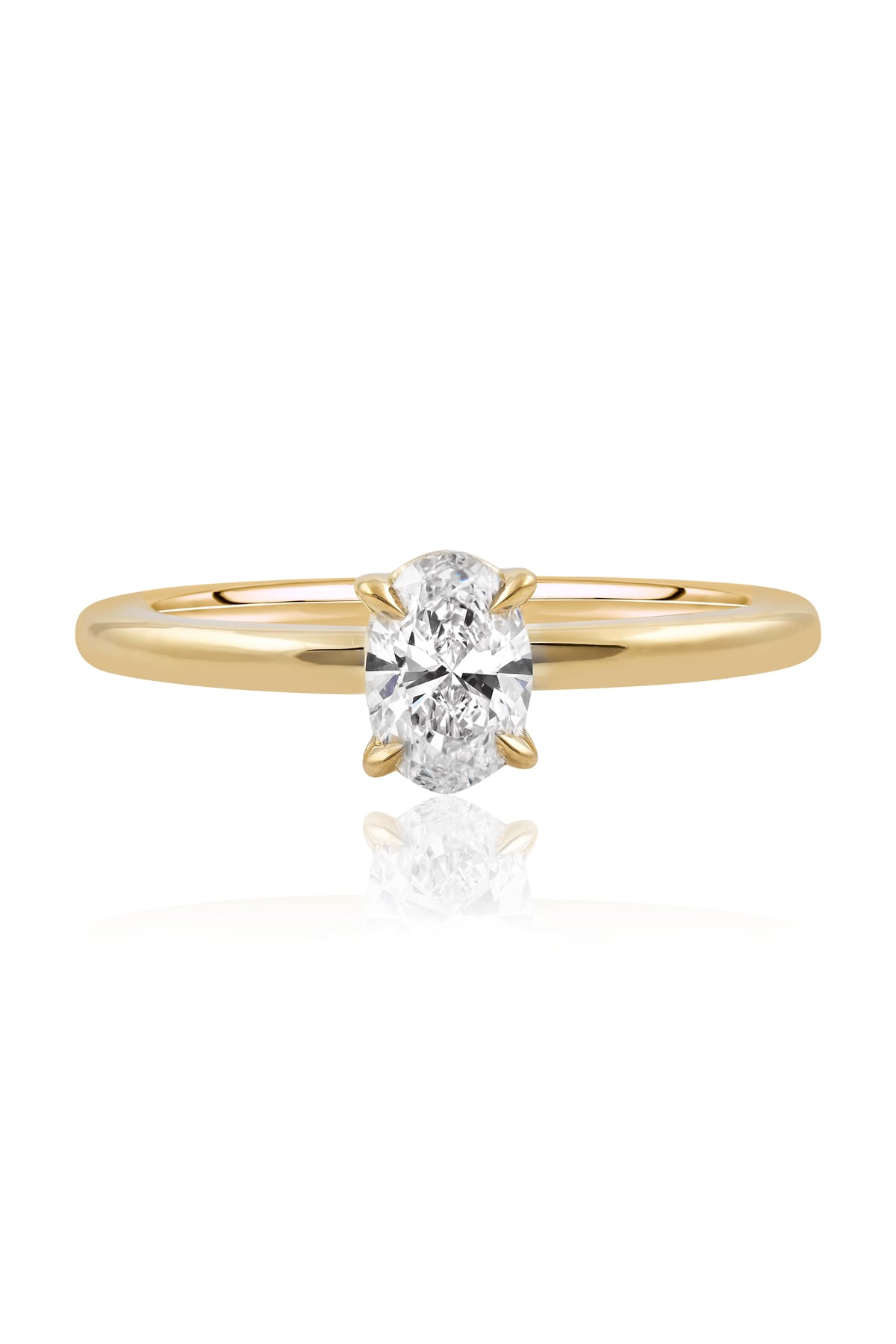 Yellow Gold 0.50ct Oval Cut FSI1 Claw Set Diamond Ring from LeGassick Jewellery, Gold Coast, Australia.