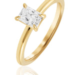 Yellow Gold 0.50ct Radiant Cut EVS2 Claw Set Diamond Ring from LeGassick Jewellery, Gold Coast, Australia.